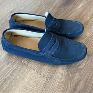 COPY - A. Testoni Navy Suede Loafers size 11